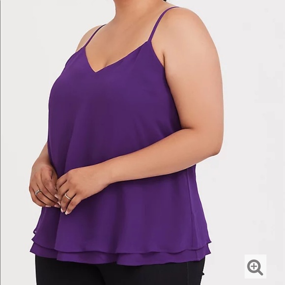 torrid Tops - TORRID✨SOPHIE CHIFFON DOUBLE LAYER SWING CAMI